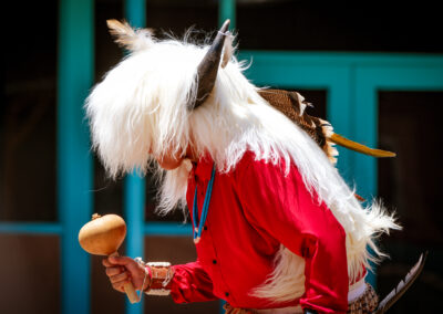 dancer at MMIP day wearing headdress