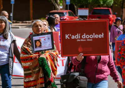 people marching at no more stolen relatives march