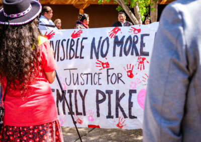 invisible no more banner, justice for emily pike