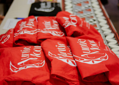 shirts on a table at MMIP day